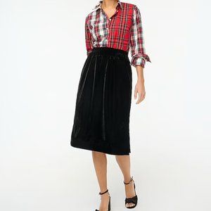 J. Crew Velvet Pull on Skirt Medium NWT New